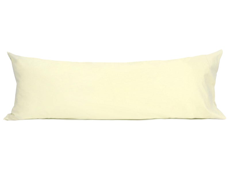 Sunflower Body Pillowcase 100% Cotton Long Pillow Cover/Case Envelope Closure 1 Pack  21?54 Inches Cream  Soft And Breathable - Image 1