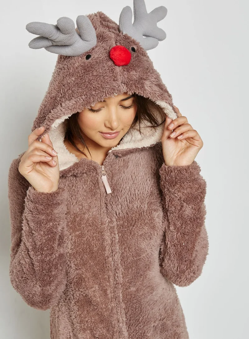 Lounge District Christmas Reindeer Onesie