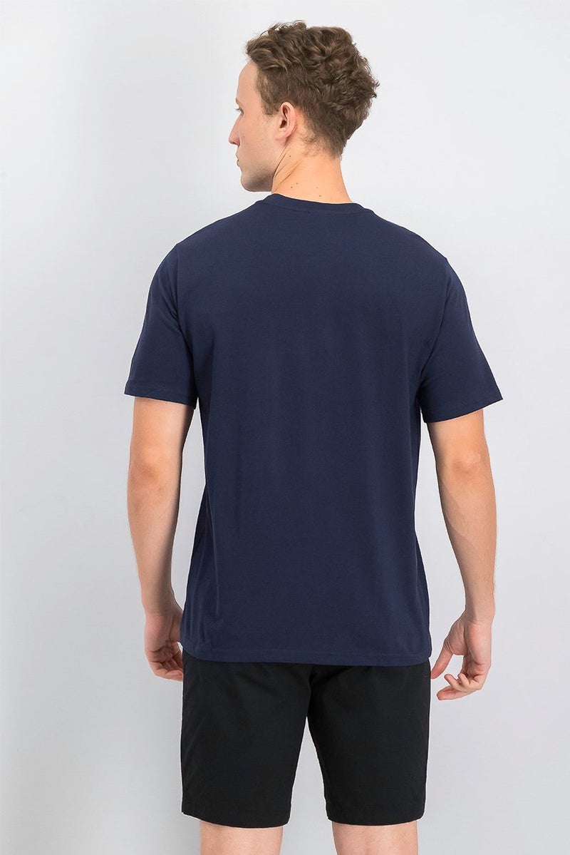Sergio Tacchini Men Falcade Graphic T-shirt, Navy and White - Image 4