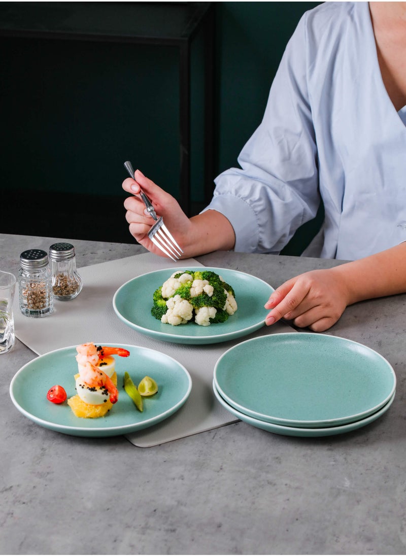 Shuer 4-Piece Safety Silicon Glaze Ceramic Dinnerware Sets 8 Inch  - Image 4