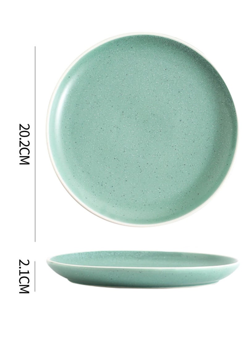 Shuer 4-Piece Safety Silicon Glaze Ceramic Dinnerware Sets 8 Inch  - Image 5