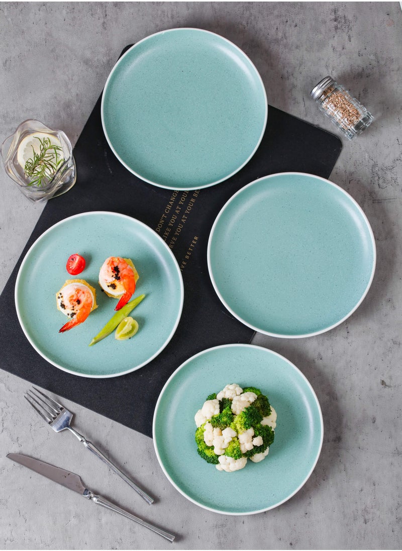 Shuer 4-Piece Safety Silicon Glaze Ceramic Dinnerware Sets 8 Inch  - Image 2