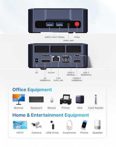 origimagic A1 Mini PC Oculink, Ryzen 7 7840HS (Beat 8745HS) Gaming Desktop Computer 11 Pro, Radeon 780M GPU, 32GB DDR5 RAM 1TB PCIe 4.0 SSD, 8K USB 4.0, Triple Display, WiFi 6E, BT5.2, 2.5 GbE LAN - Image 5