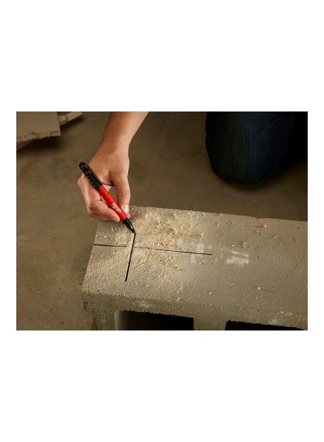 ميلواكي 48-22-3100 قلم تحديد دائم أسود برأس رفيع من Inkzall Jobsite (عبوة من 24 قطعة) - Image 4