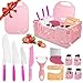 Windidi Kids Kitchen Knife Set for Real Cooking BasketMontessori Toys for 3 4 5 6 7 8 9 10 Year Old Girls Birthday Gifts Toddler Knife Set Toddler Kitchen Tools - Image 2
