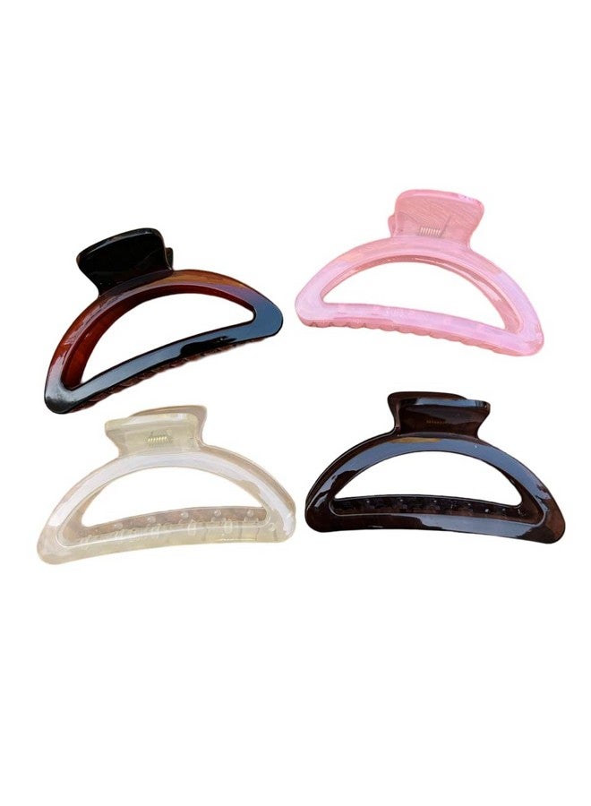 Radhya Accessories 4 pcs Bofeini Hair Claws for Women Hair clutchers clawclips for Girls Plastic hair Clips, Hair Accessories for Women Girls Gift for Girls (Set 1) - Image 1