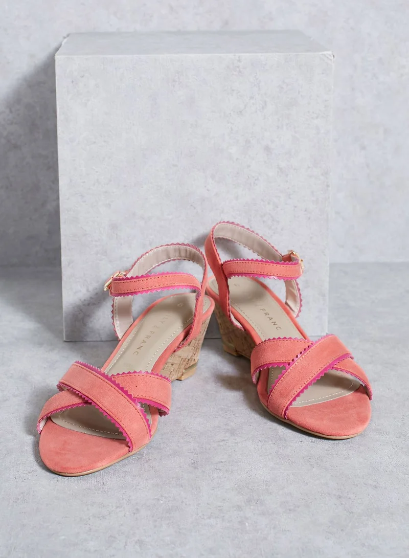 DOROTHY PERKINS Zig Zag Edged Cross Strap Wedges