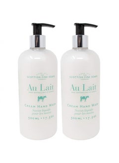 Scottish Fine Soaps Au Lait Liquid Hand Wash Shea Butter 17.5 Ounces (Pack of 2)  - Image 1