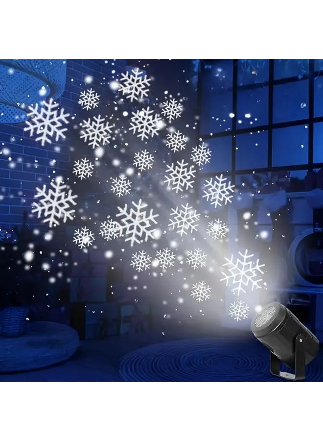 W886 White Snowflake Projector Light USB Powered Wall Ceiling Decoration - Image 4