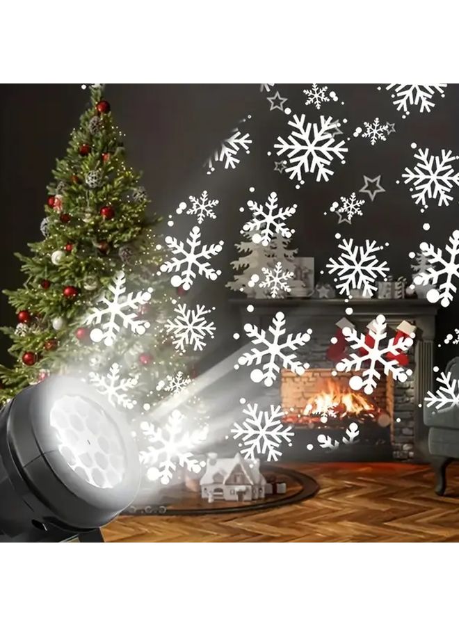 W886 White Snowflake Projector Light USB Powered Wall Ceiling Decoration - Image 5