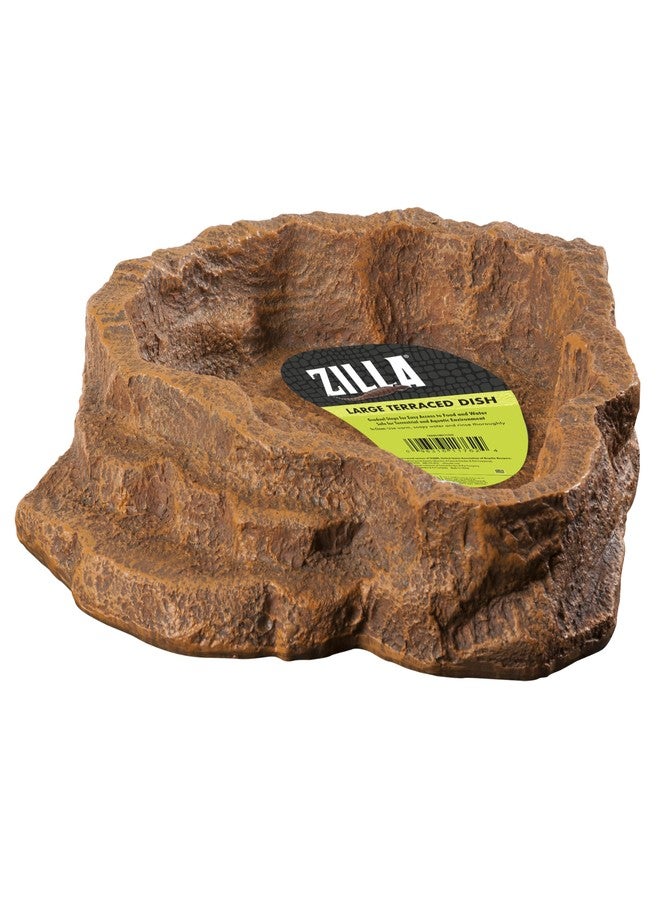 زيلا طبق زيلا للحيوانات الأليفة، كبير الحجم، مُصمم على شكل مدرجات، للطعام والماء - Image 1