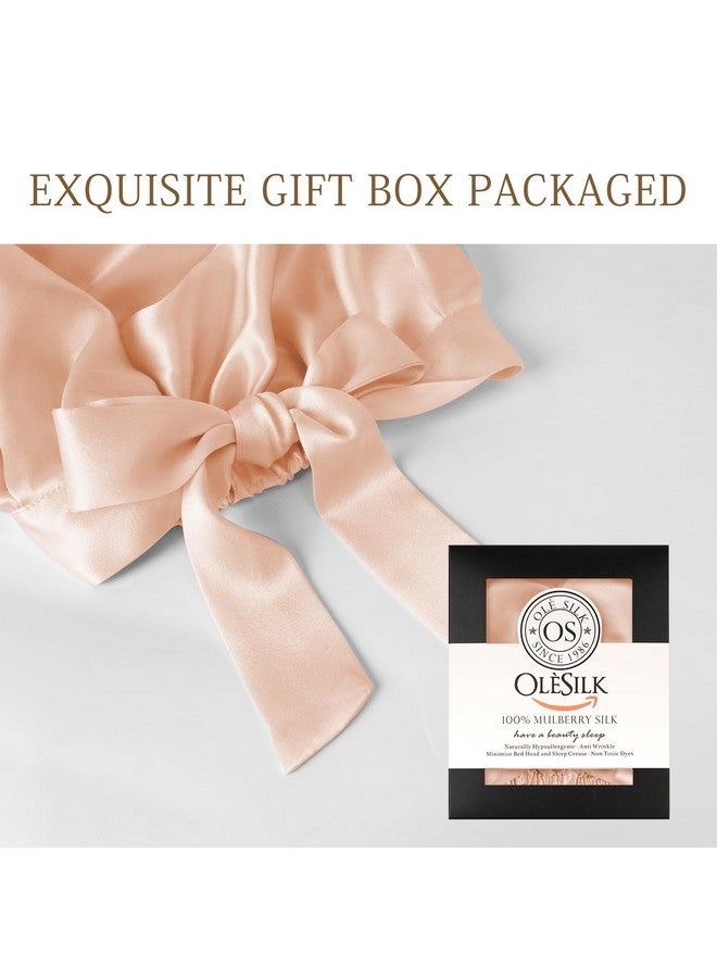 OLESILK 25 Momme 100% Mulberry Silk Bonnet For Sleeping Women Silk Hair Wrap For Sleeping Light Plum - Image 5