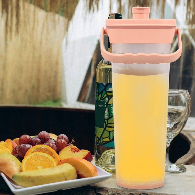 Large 2 Liter Rose Water Jug Beverage Dispenser With Lid For Fridge - Image 5