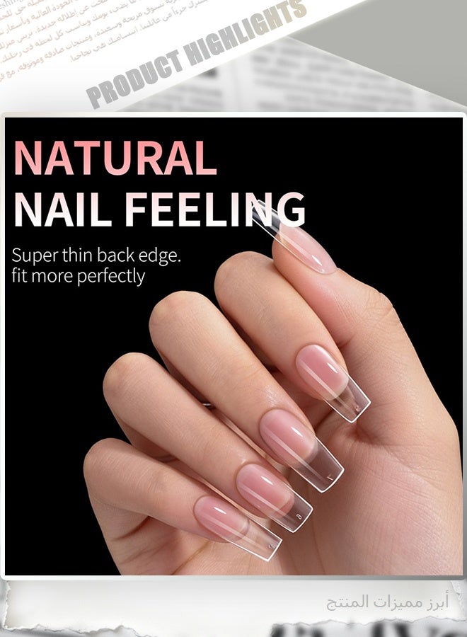 120 قطعة من أطراف الأظافر الجل المرنة (Soft Gel)، أظافر لاصقة تغطي الظفر بالكامل بتصميم شبه مطفي وقابل للانحناء بزاوية 180 درجة، أطراف أظافر صناعية شفافة ورقيقة للغاية متوفرة بـ 12 مقاساً لتركيب وتطويل الأظافر (أكريليك) بطريقة منزلية. - Image 5