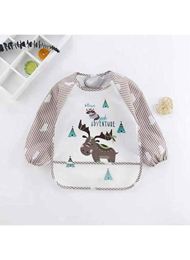 3 Pack Long Sleeve Bibs| Waterproof Full Sleeve Bib for Baby Infant Toddler 6-36 Months - Image 2