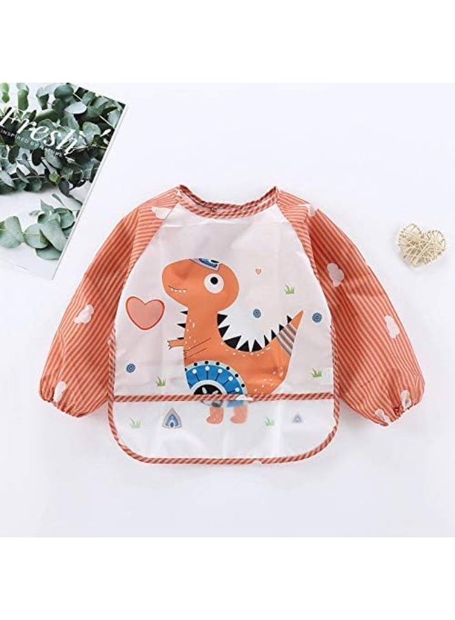 3 Pack Long Sleeve Bibs| Waterproof Full Sleeve Bib for Baby Infant Toddler 6-36 Months - Image 5