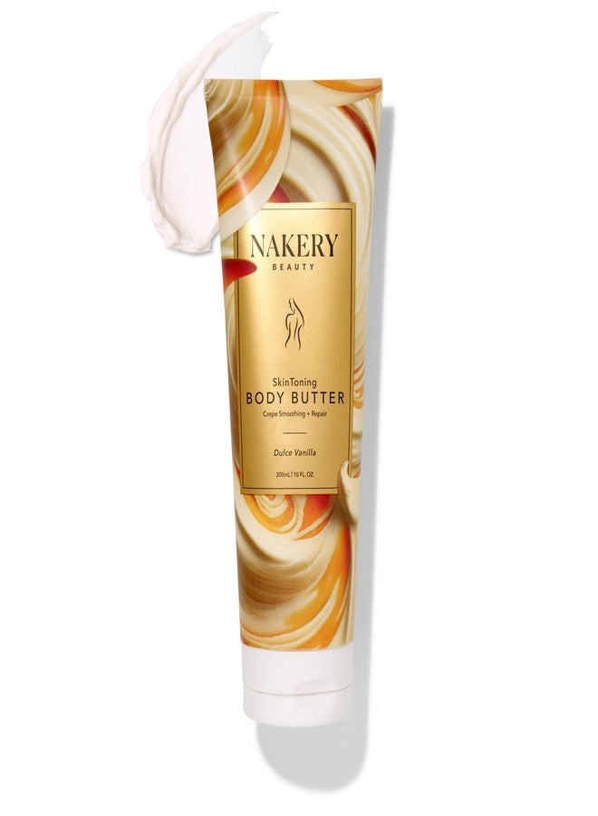Nakery Skin Toning Body Butter for Women - Firming Body Lotion for Women - Peptide Infused Body Lotion for Crepey & Sagging Skin - Skin Firming Lotion for Neck, Arms & Legs - Dulce Vanilla - Image 1