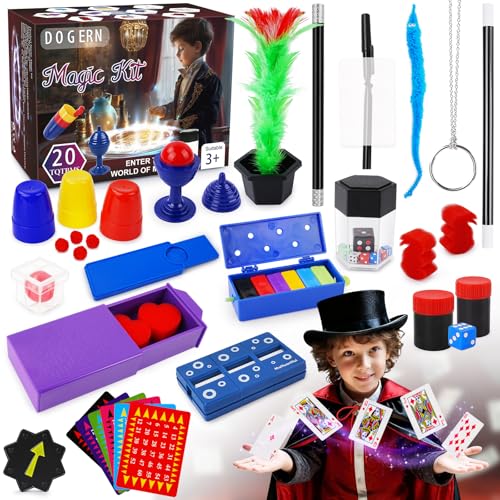 Dogern Magic Kit Magic Tricks Includes Magic Wand and Magician Costume Exciting Starter Magic Set Gift for Boys Girls Ages 612 Magic Tricks for kids Perfect for Christmas Halloween and Birthday - Image 1