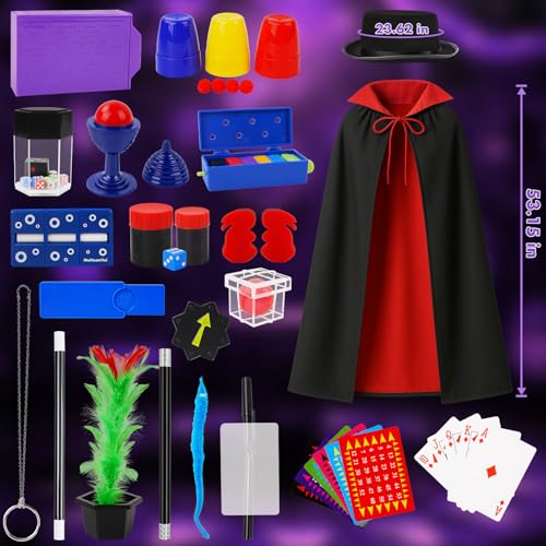 Dogern Magic Kit Magic Tricks Includes Magic Wand and Magician Costume Exciting Starter Magic Set Gift for Boys Girls Ages 612 Magic Tricks for kids Perfect for Christmas Halloween and Birthday - Image 5