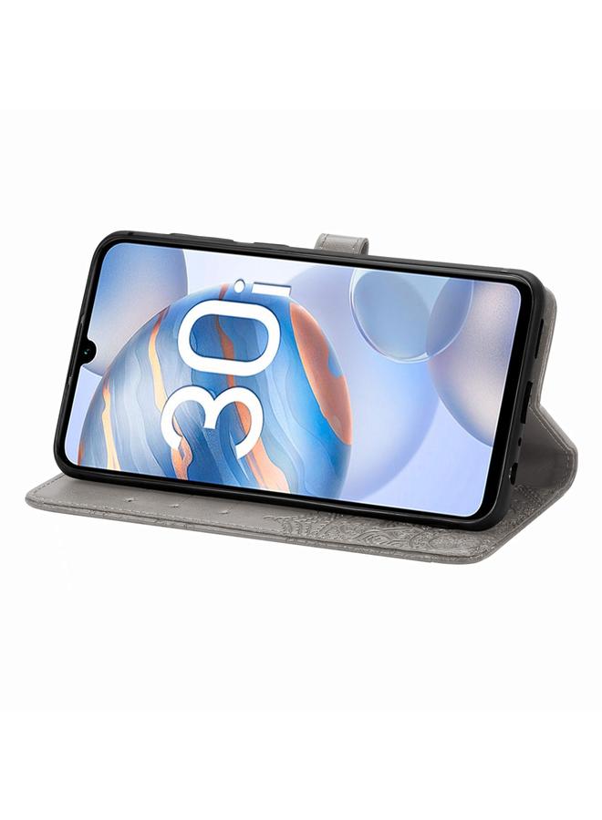 اس-توب جراب هاتف Honor 30i من الجلد المنقوش بزهرة ماندالا - Image 4