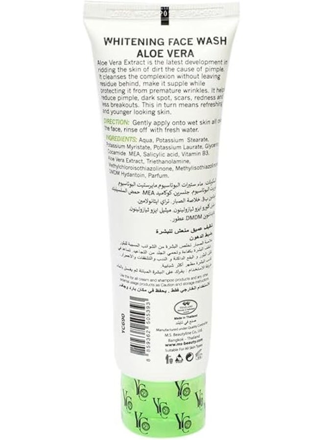 YC Whitening Face Wash with Aloe Vera Extract, 100 ml - Image 2
