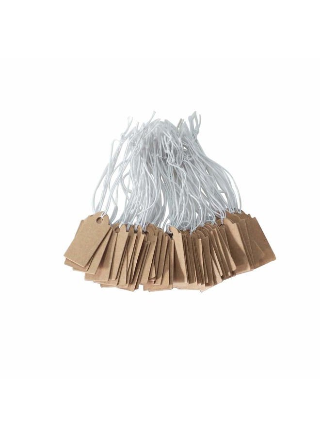 LGEGE YEJI 100 pcs Kraft Paper Tags, Gift Tags with String Price Tags Jewelry - Image 1