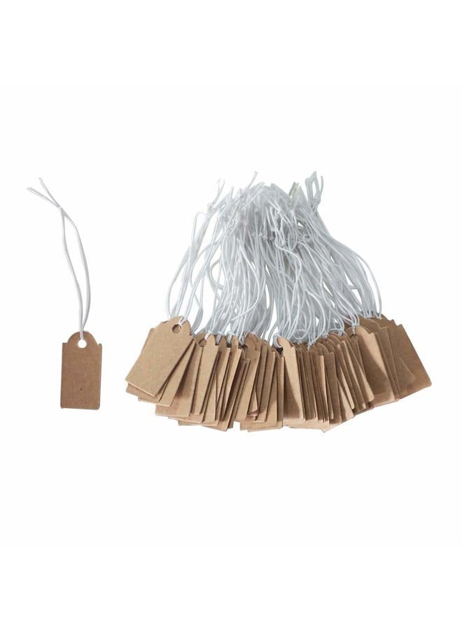 LGEGE YEJI 100 pcs Kraft Paper Tags, Gift Tags with String Price Tags Jewelry - Image 3