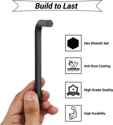 stone Hex Allen Key Wrench LHexagon Shape Multipurpose Repair Bicycle Screwdriver set Tools 9 PCS - Image 4