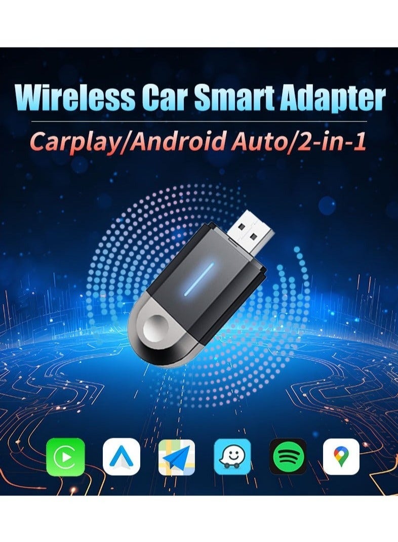 Makrystorm 2 in 1 Mini Carplay Wireless Adapter seamless integration Android Auto For Apple USB Type-C Dongle in Universal car - Image 5