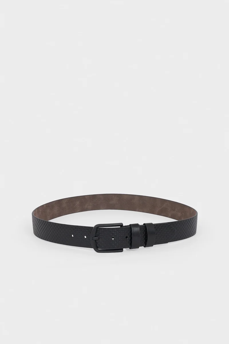 ديفاكتو Man Rectangle Clasp Faux Leather