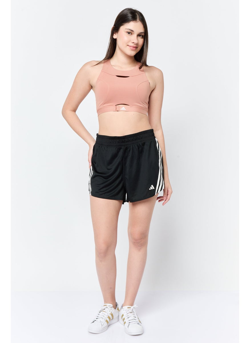 Adidas Women Sportswear Fit 3 Inseam Brand Logo Training Shorts, Black  - Image 3