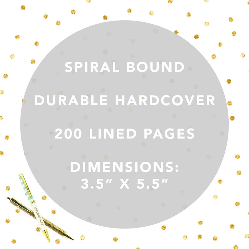 Graphique Petite Wiro Jotter Notepad, Brush Strokes Design - 3.5"x 5.5" Notepad with 200 Lined Pages, Custom Interior and Spiral Bound Top - Cute Journal for Leaving Messages and Taking Notes - Image 3