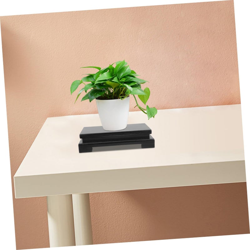 Wooden Flowerpot Base For Buddha Statues Display Pedestal Home Decor Holder - Image 4