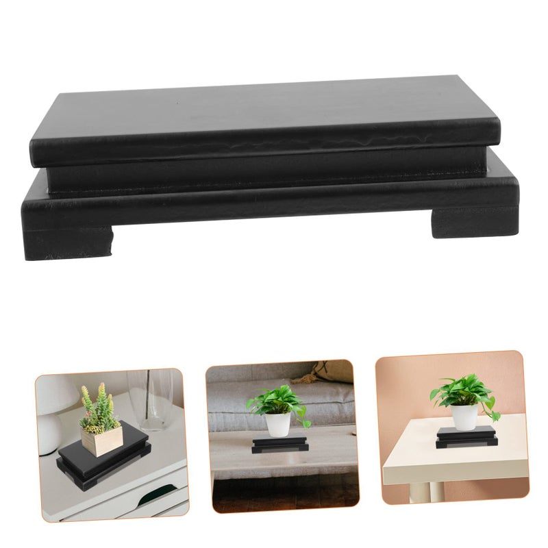 Wooden Flowerpot Base For Buddha Statues Display Pedestal Home Decor Holder - Image 5
