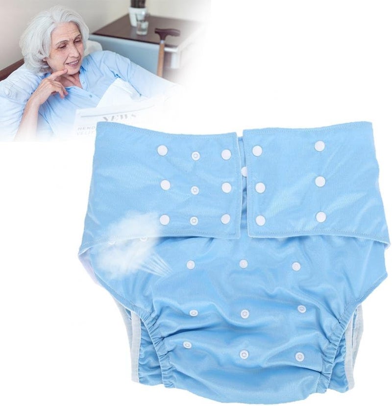 woobles Washable Adult Pocket Nappy Cover Close-Fitting Adjustable Reusable Diaper Cloth for Incontinence Care Protective Underwear, Suitable for Men Women Teen(Light Blue)-Light Blue - Image 1