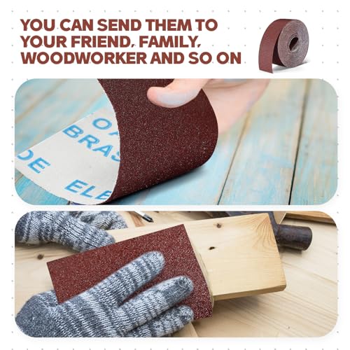 Heigble 80 Grit Abrasive Sandpaper Roll 3''x100 ft Long Emery Cloth Sand Paper Roll Aluminum Oxide Sanding Belt for Drum Sander Sandpaper Continuous Wood Furniture Wet and Dry Sanding - Image 5