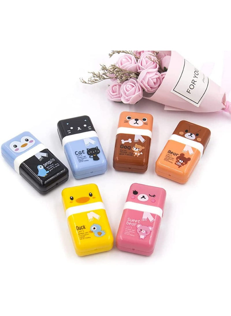 CMGTYYD CMGTYYD Pencil Eraser Shaving Roller Case for Easy Pick Up and Removal | Animal Themed Cute and Fun Party Favor and School Supplies for Kids, Back to school gift(6 Pcs)  - Image 3