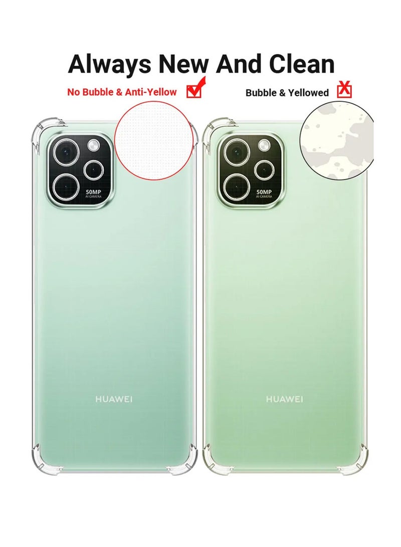Techie Huawei Nova Y61 Soft TPU Bumper Corner Ultra Slim Clear Case Shockproof Anti Fingerprint Transparent Protective Back Cover - Image 4