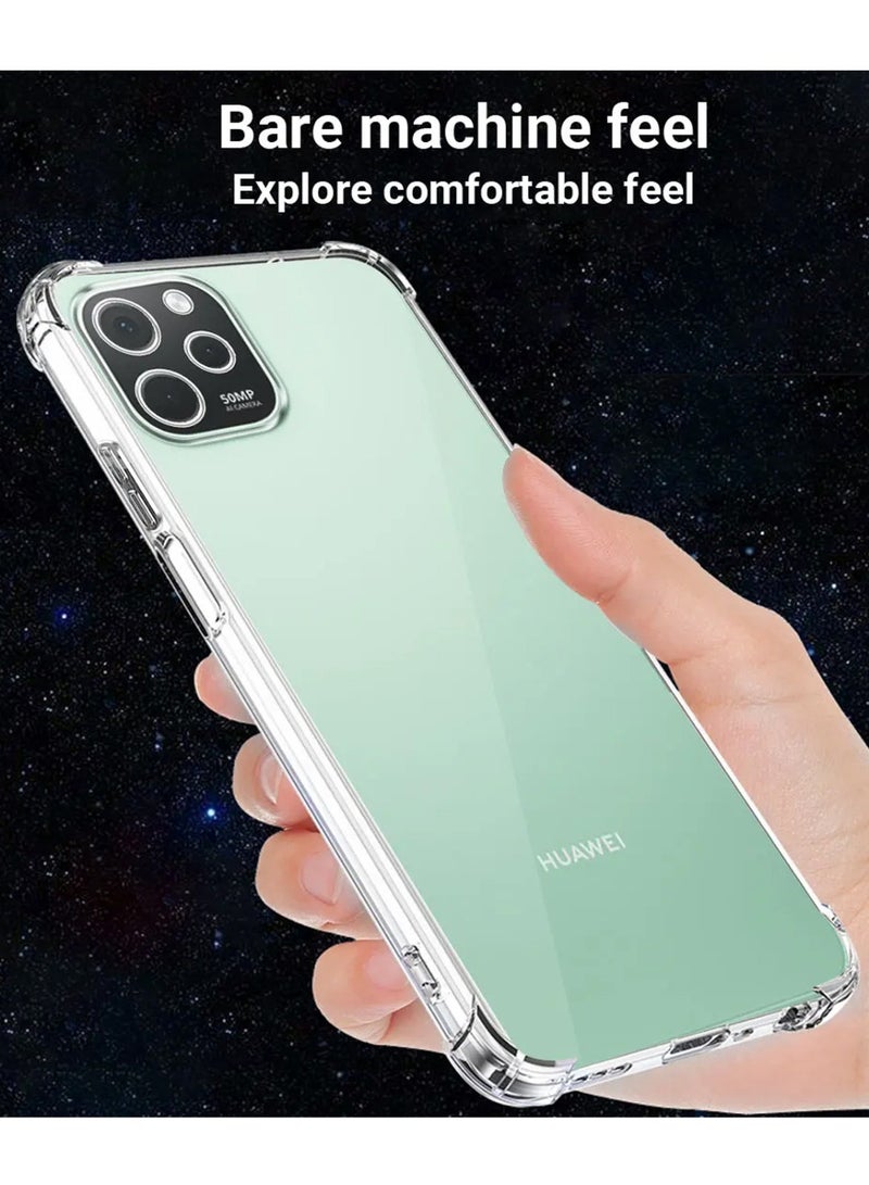 Techie Huawei Nova Y61 Soft TPU Bumper Corner Ultra Slim Clear Case Shockproof Anti Fingerprint Transparent Protective Back Cover - Image 3