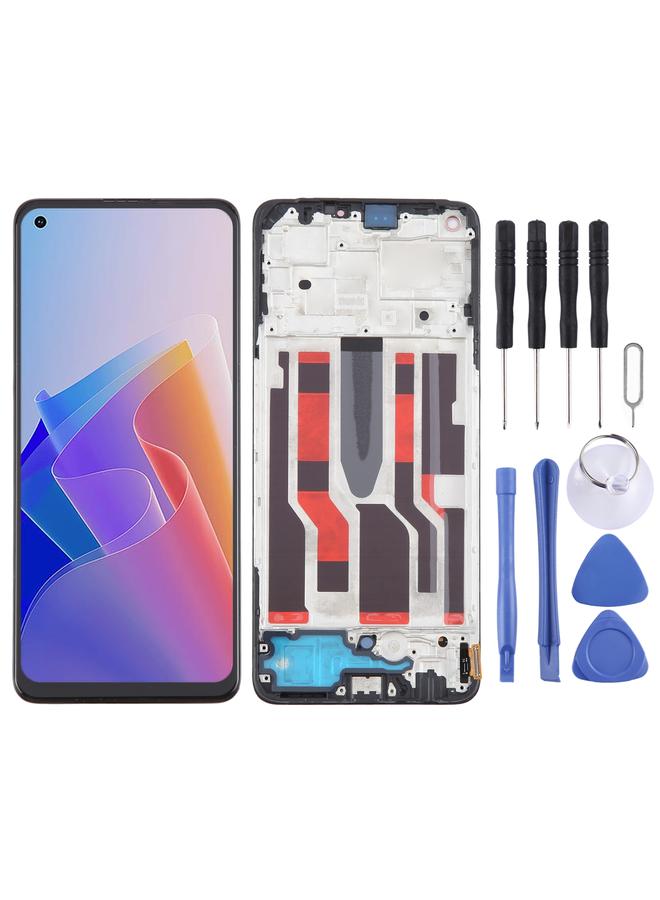 erorex Replacement For OPPO F21 Pro 5G OLED LCD Screen Digitizer Full Assembly with Frame - Image 1