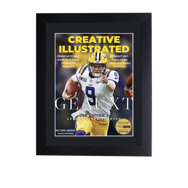Creative Picture Frames 8" x 10.5" Sports Illustrated Magazine Display Frame, Suitable for 1994-Current Collector's Edition Sports Magazines with Wall Mount & Easel, Black Mat, 1 Count - Image 1