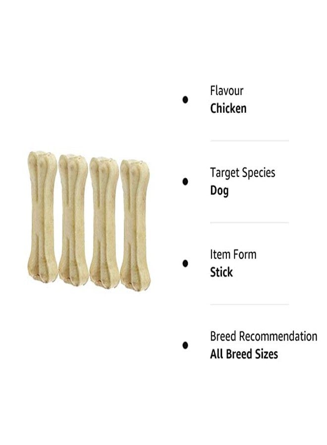 ADB Creations Rawhide Chicken Flavor Dog chew 3 Inch Calcium Bone for Small and Young Dogs of All Breeds (60 Piece) - Image 3