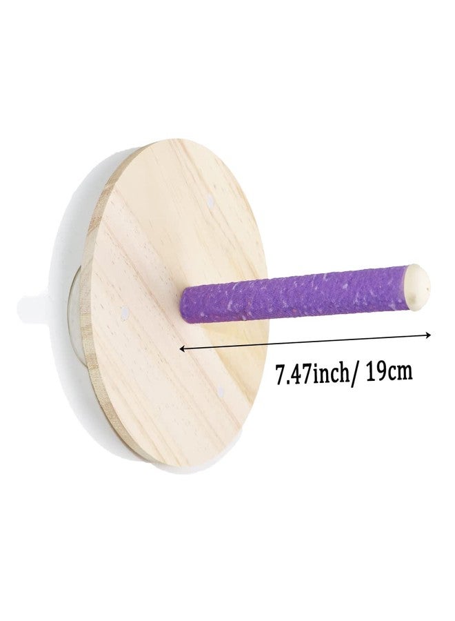 Litewoo Bird Shower Perch Stand Parrot Bath Suction Cup Window Wall Platform Frame Toys for Small Medium Parrots Parakeet Macaw Cockatoo African Grey Budgies with Scrubbing Wooden Stick (Random Color) - Image 2