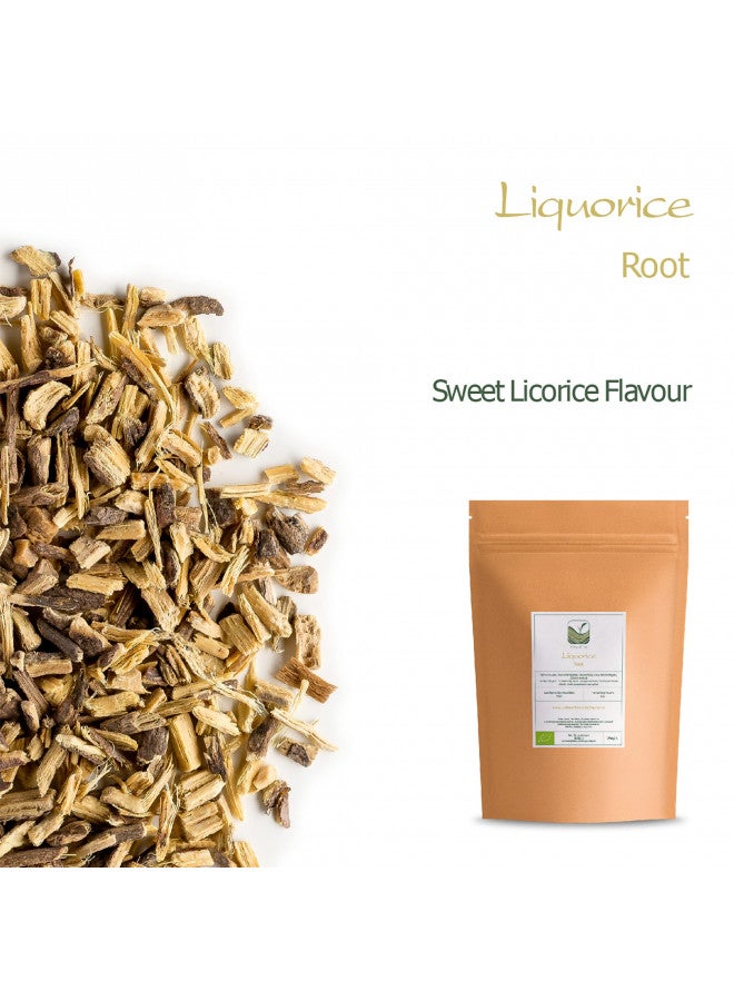 Valley of Tea Liquorice Organic Herbal Root Licorice - Great Flavouring For Dishes - Licquorice Root Organic Licorice Root Tea Liquorice Root Liquorice Herb Licorice Herb Licorice Roots Licorice Dried  - Image 2