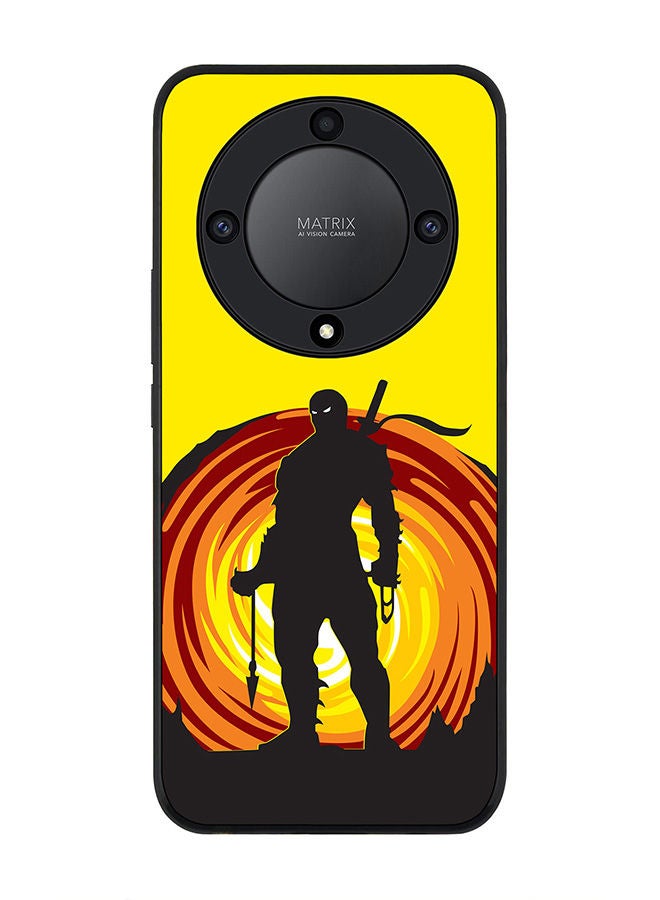 Stylizedd حافظة سوداء متينة لهاتف Honor X9a 5G - حافظة مرنة من المطاط ضد الصدمات - Image 1