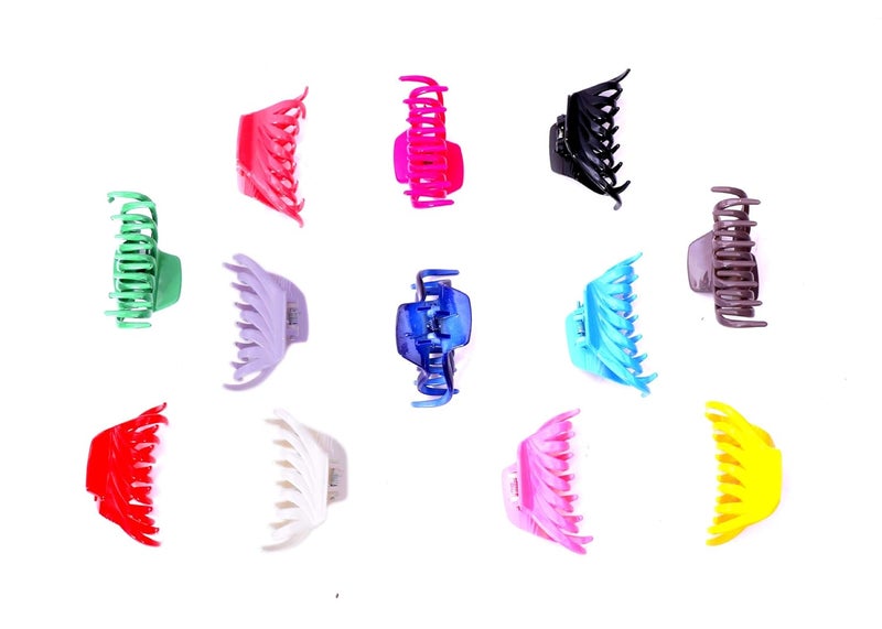 Navjai Navjai Womens Unbreakable Hair Clips in Acrylic No Slip Tight Grip Daily Regular Use Hair Clip Butterfly Hair Clutcher for Women and Girls Pack of 12 - Image 1