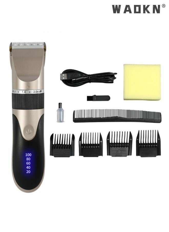 WAOKN - Hair Clippers for Men, Cordless Rechargeable Hair Trimmer Beard Trimmer for Men,Men's Grooming Kit for Hair, Face, Beard, Professional Electric Barber Clippers,Adult Baby Children's Head Shaving Tool - Image 1