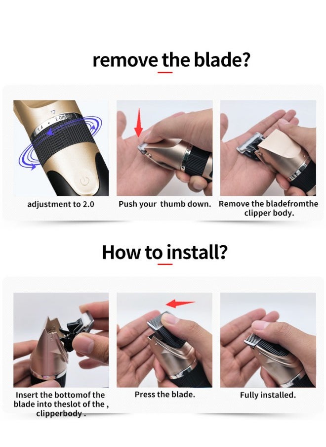 WAOKN - Hair Clippers for Men, Cordless Rechargeable Hair Trimmer Beard Trimmer for Men,Men's Grooming Kit for Hair, Face, Beard, Professional Electric Barber Clippers,Adult Baby Children's Head Shaving Tool - Image 1