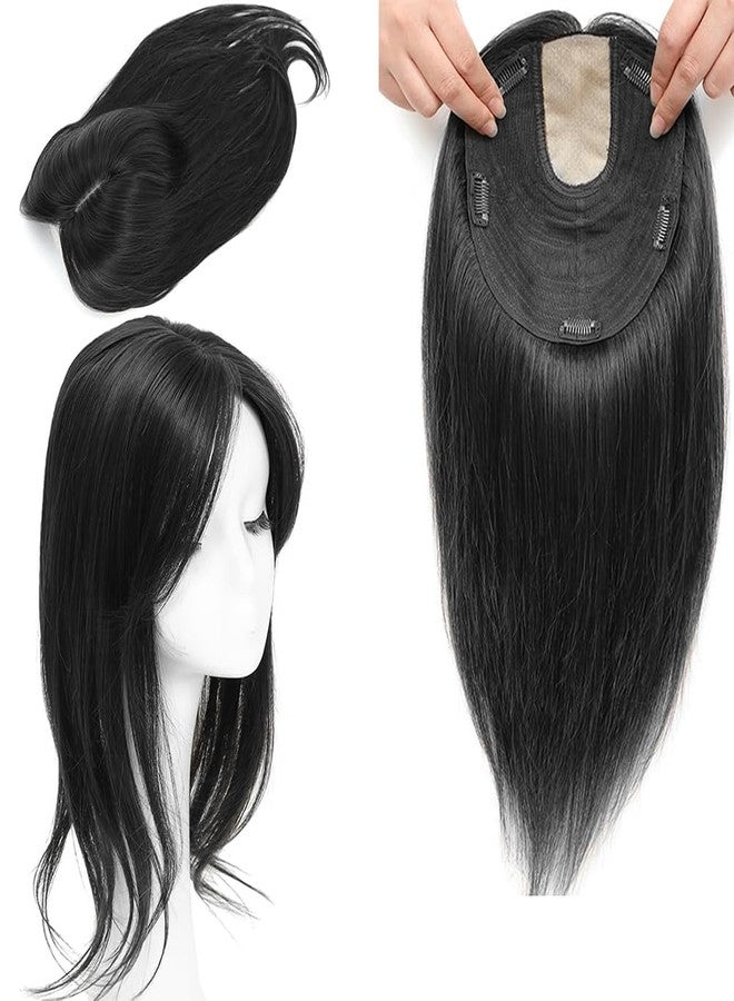 بلوشيا وصلة شعر بلوشيا غير لامعة بخمسة مشابك للنساء، لون طبيعي | وصلات شعر نسائية بطول 22 بوصة بمشابك (أسود طبيعي) - Image 1