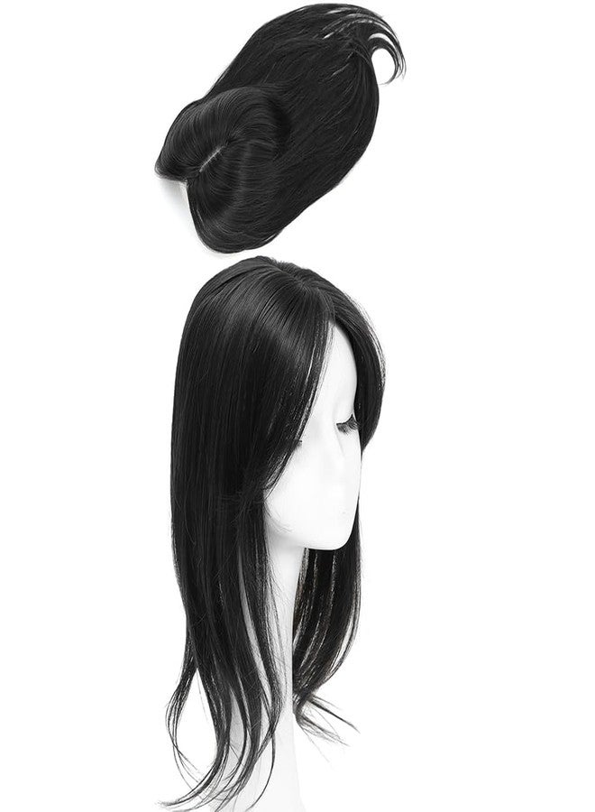 بلوشيا وصلة شعر بلوشيا غير لامعة بخمسة مشابك للنساء، لون طبيعي | وصلات شعر نسائية بطول 22 بوصة بمشابك (أسود طبيعي) - Image 4